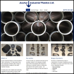 Screen shot of the Anchor Industrial Plastics website.
