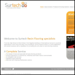 Screen shot of the Surtech Ltd website.