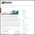 Screen shot of the Graphic Office Systems website.