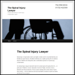 Screen shot of the Spinal Injury Lawyer website.