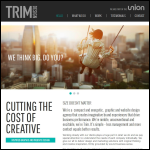 Screen shot of the Trim Design website.