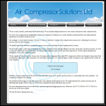 Screen shot of the Air Compressor Solutions Ltd website.
