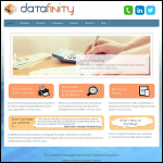 Screen shot of the Datafinity Ltd website.