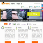 Screen shot of the Heart New Media website.