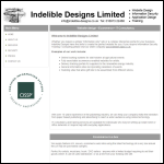 Screen shot of the Indelible Designs Ltd website.