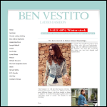 Screen shot of the Ben Vestito website.