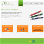 Screen shot of the Focus Merchandise Promotional Clothing website.