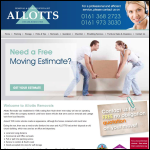 Screen shot of the Allotts Removals & Storage website.