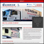 Screen shot of the Guardian Moving & Storage Ltd website.