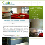 Screen shot of the Coaton Decorators Warrington website.