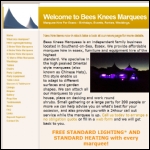 Screen shot of the Bees Knees Marquees website.