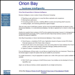 Screen shot of the Orion Bay Ltd website.