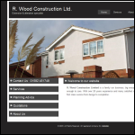 Screen shot of the R Wood Construction Ltd website.