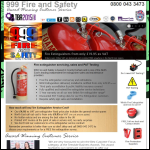 Screen shot of the 999 Fire & Safety (Fire Extinguishers & Pat Testing) website.