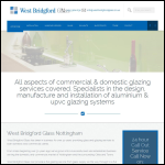 Screen shot of the West Bridgford Glass Co Ltd website.