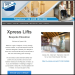 Screen shot of the Xpress Lifts website.