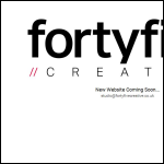 Screen shot of the Forty Five Creative website.
