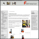 Screen shot of the Forklift Training Expert website.