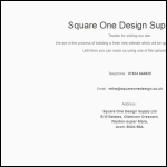 Screen shot of the Square One Design Supply Ltd website.