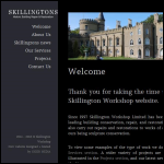 Screen shot of the Skillington Workshop Ltd website.