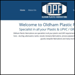 Screen shot of the Oldham Plastic Fabrications website.