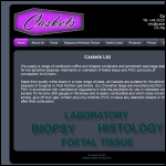 Screen shot of the Caskets Ltd website.