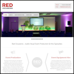 Screen shot of the Red Occasions - Events website.