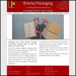 Screen shot of the Brierley Packaging website.