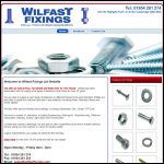 Screen shot of the Wilfast Fixings Ltd website.