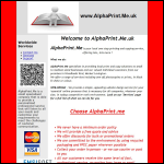 Screen shot of the Alphaprint.Me website.