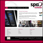 Screen shot of the Spa Vending Ltd website.