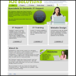 Screen shot of the Njc Solutions website.