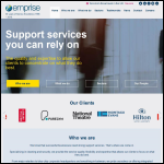 Screen shot of the Emprise Services plc website.