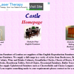 Screen shot of the Castle Reproduction Furniture of London website.