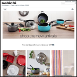 Screen shot of the Sabichi Homewares Ltd website.