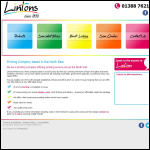 Screen shot of the Lintons Printers Ltd website.