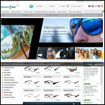 Screen shot of the Glasses2you Ltd website.