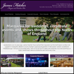 Screen shot of the James Fletcher Marquees website.