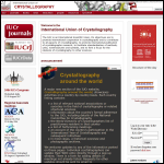Screen shot of the International Union of Crystallography website.