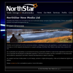 Screen shot of the North Star New Media Ltd website.