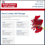 Screen shot of the David Lindsay Self Storage website.