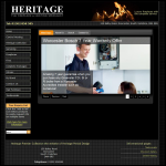 Screen shot of the Heritage Design website.