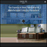 Screen shot of the Dane Tech Catering & Fabrications website.
