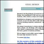 Screen shot of the Steel Design website.