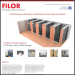Screen shot of the Filor Storage Systems Ltd website.