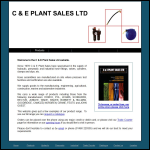 Screen shot of the C & E Plant Sales (Chard) Ltd website.