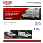 Screen shot of the Dobbins Industrial Cleaning Ltd website.