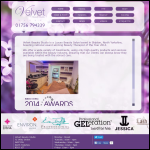 Screen shot of the Velvet Beauty Studio website.