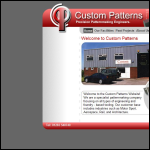 Screen shot of the Custom Patterns website.