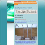 Screen shot of the Tracer Blinds website.